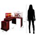 Mesa Gamer com Extensor em L e 1 gaveta DRX-9000 Preto/Vermelho