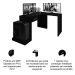 Mesa Gamer com Extensor em L e 1 gaveta DRX-9000 Preto/Vermelho