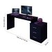 Mesa Gamer com Regulagem de Altura e Gaveteiro DRX-5000 Preto