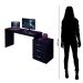 Mesa Gamer com Regulagem de Altura e Gaveteiro DRX-5000 Preto