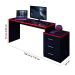 Mesa Gamer com Regulagem de Altura e Gaveteiro DRX-5000 Preto/Vermelho