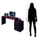 Mesa Gamer com Regulagem de Altura e Gaveteiro DRX-5000 Preto/Vermelho