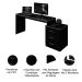 Mesa Gamer com Regulagem de Altura e Gaveteiro DRX-5000 Preto/Vermelho