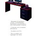 Mesa Gamer com Regulagem de Altura e Gaveteiro DRX-5000 Preto/Vermelho