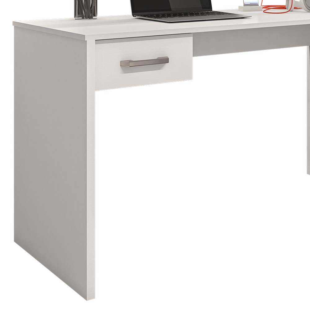 Mesa Home Office Notebook 127cm 1 Gaveta Gávea Branco - Móveis Leão