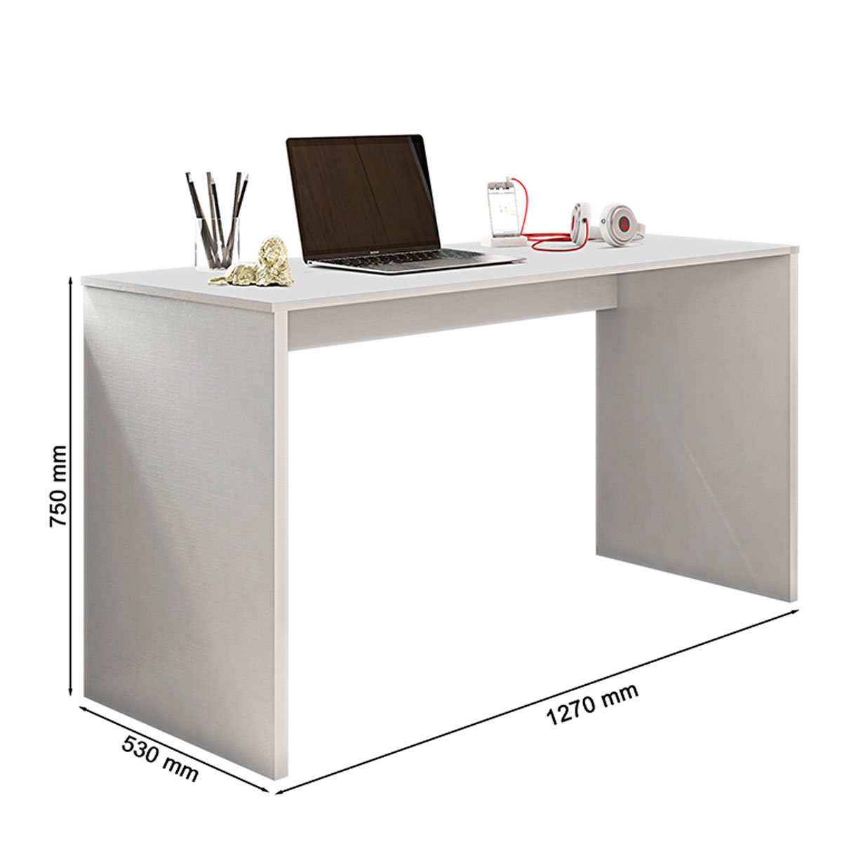 Mesa para Computador Gávea c/ Gaveteiro Gávea Branco