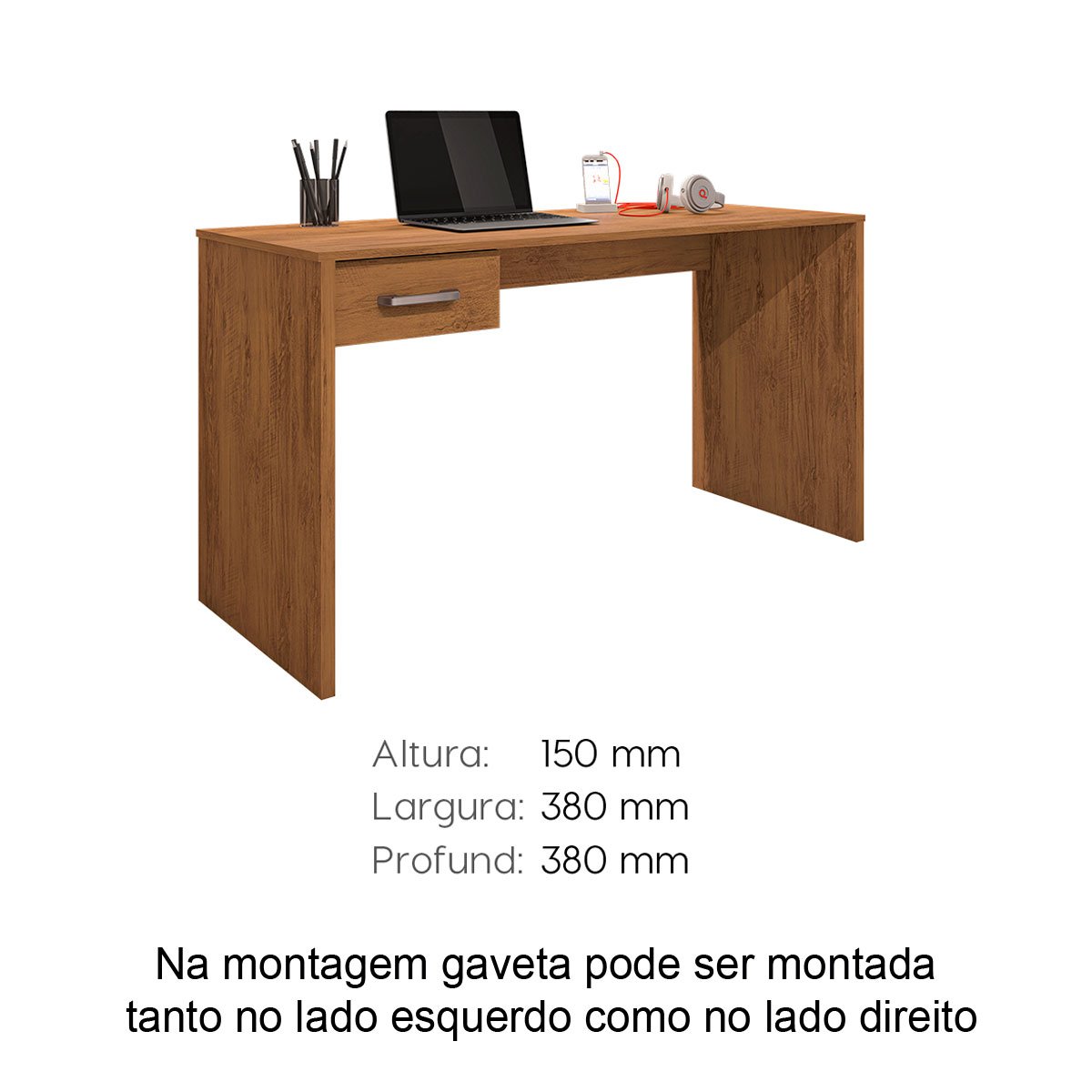 Mesa para Computador com 1 Gaveta Gávea Freijó