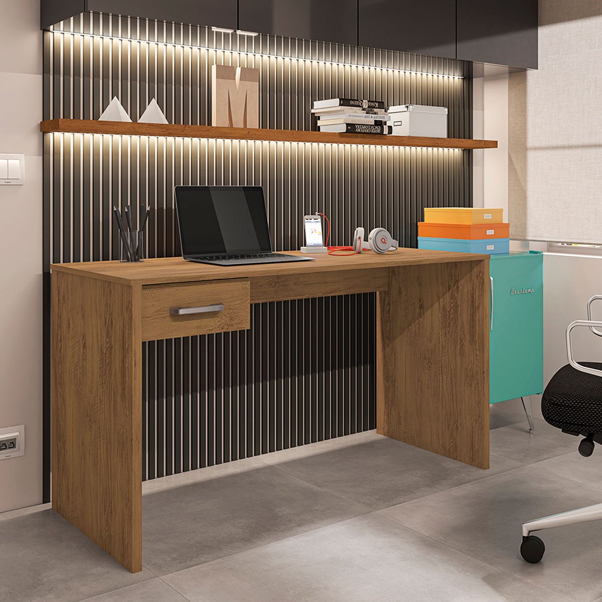 Mesa para Computador com 1 Gaveta Gávea Freijó