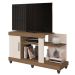Rack para Tv até 42 Polegadas 1 Porta 2 Nichos Aurora Carvalho Oak/Off White