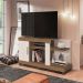 Rack para Tv até 42 Polegadas 1 Porta 2 Nichos Aurora Carvalho Oak/Off White