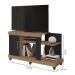 Rack para Tv até 42 Polegadas 1 Porta 2 Nichos Aurora Nature/Grafite Perolizado