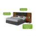Cabeceira Casal 160cm 2 Mesas de Cabeceira com LED Calitan - Lopas Frassino/Preto Fosco
