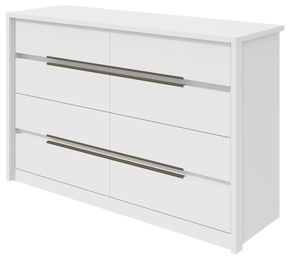 Comoda Urban 8 Gavetas - Lopas Branco