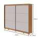 Guarda-Roupa Casal 2 Portas de Correr 6 Gavetas Toronto com Pés - Lopas Amendoa Clean/Off White