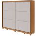 Guarda-Roupa Casal 2 Portas de Correr 6 Gavetas Toronto com Pés - Lopas Amendoa Clean/Off White
