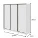 Guarda Roupa Casal 3 Portas 6 Gavetas Spazio com 1 Porta Glass com Pés Lopas Branco