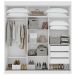 Guarda Roupa Saion 3 Portas com Pés 1 Porta Glass - Lopas Branco