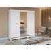 Guarda Roupa Saion 3 Portas com Pés 1 Porta Glass - Lopas Branco