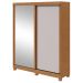 Guarda-Roupas Casal 2 Portas 2 Gavetas Zeine com Pés com Espelho - Lopas Amendoa Clean/Off White