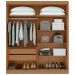 Guarda-Roupas Casal 2 Portas 2 Gavetas Zeine com Pés sem Espelho - Lopas Amendoa Clean/Off White