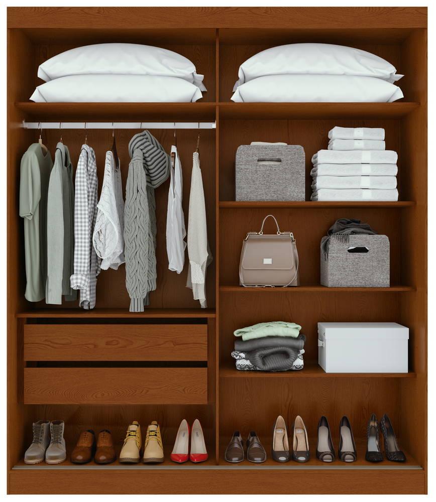 Guarda-Roupas Casal 2 Portas 2 Gavetas Zeine com Pés sem Espelho - Lopas Frassino/Off White