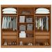 Guarda-Roupas Casal Bertha 6 Portas 4 Gavetas sem Espelho com Pés - Lopas Amendoa Clean/Off White