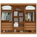 Guarda-Roupas Casal Bertha 6 Portas 6 Gavetas sem Espelho com Pés- Lopas Amendoa Clean/Off White