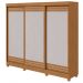 Guarda-Roupas Casal Nice 3 Portas 4 Gavetas Flex com Pés  s/ kit - Lopas Amendoa Clean/Off White