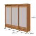 Guarda-Roupas Casal Nice 3 Portas 4 Gavetas Flex com Pés  s/ kit - Lopas Amendoa Clean/Off White