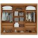 Guarda-Roupas Casal Nice 3 Portas 4 Gavetas Flex com Pés  s/ kit - Lopas Amendoa Clean/Off White