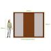 Guarda-Roupas Ollie 274cm 3 Portas 3 Gavetas 7 Prateleiras sem Espelho com Pés 1GAV3 - Lopas Frassino/Off White