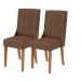 Kit 2 Cadeiras Celina - Lopas Boucle Marrom/Amendoa Clean