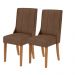 Kit 2 Cadeiras Celina - Lopas Boucle Marrom/Amendoa Clean