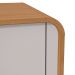Mesa de Cabeceira 2 Gavetas Loop - Lopas Amendoa Clean/Off White