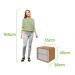 Mesa de Cabeceira 2 Gavetas Loop - Lopas Amendoa Clean/Off White
