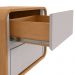 Mesa de Cabeceira 2 Gavetas Loop - Lopas Amendoa Clean/Off White