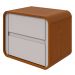 Mesa de Cabeceira 2 Gavetas Loop - Lopas Frassino/Off White