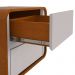 Mesa de Cabeceira 2 Gavetas Loop - Lopas Frassino/Off White