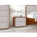 Mesa de Cabeceira 2 Gavetas Loop - Lopas Frassino/Off White