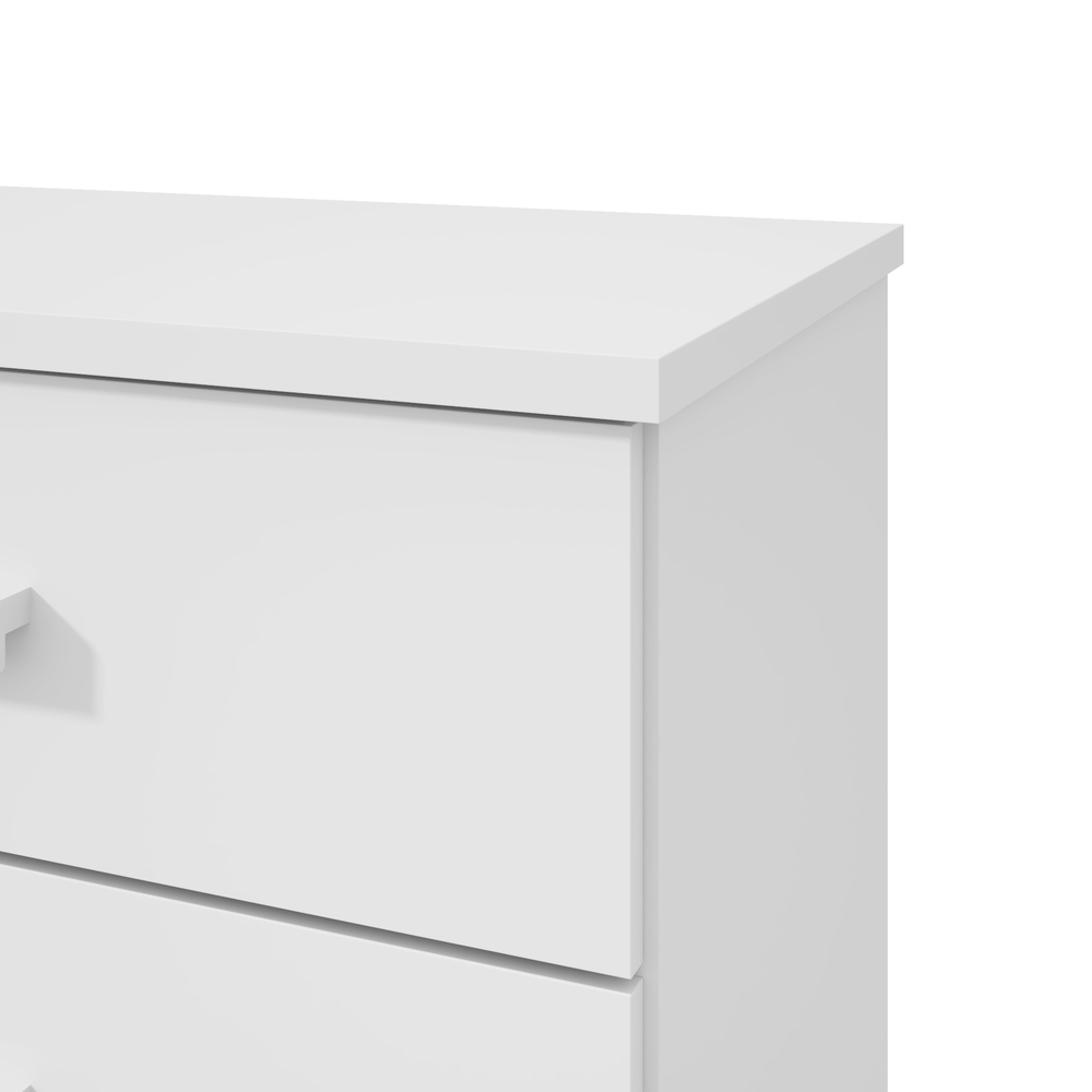 Mesa de Cabeceira 3 Gavetas Baiao - Lopas Branco