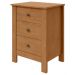 Mesa de Cabeceira 3 Gavetas Maggiore New - Lopas Amendoa Clean