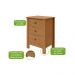 Mesa de Cabeceira 3 Gavetas Maggiore New - Lopas Amendoa Clean