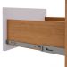 Mesa de Cabeceira 3 Gavetas Maggiore New - Lopas Amendoa Clean/Off White