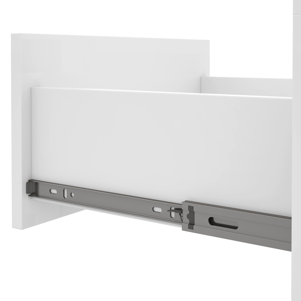 Mesa de Cabeceira 3 Gavetas Maggiore New - Lopas Branco