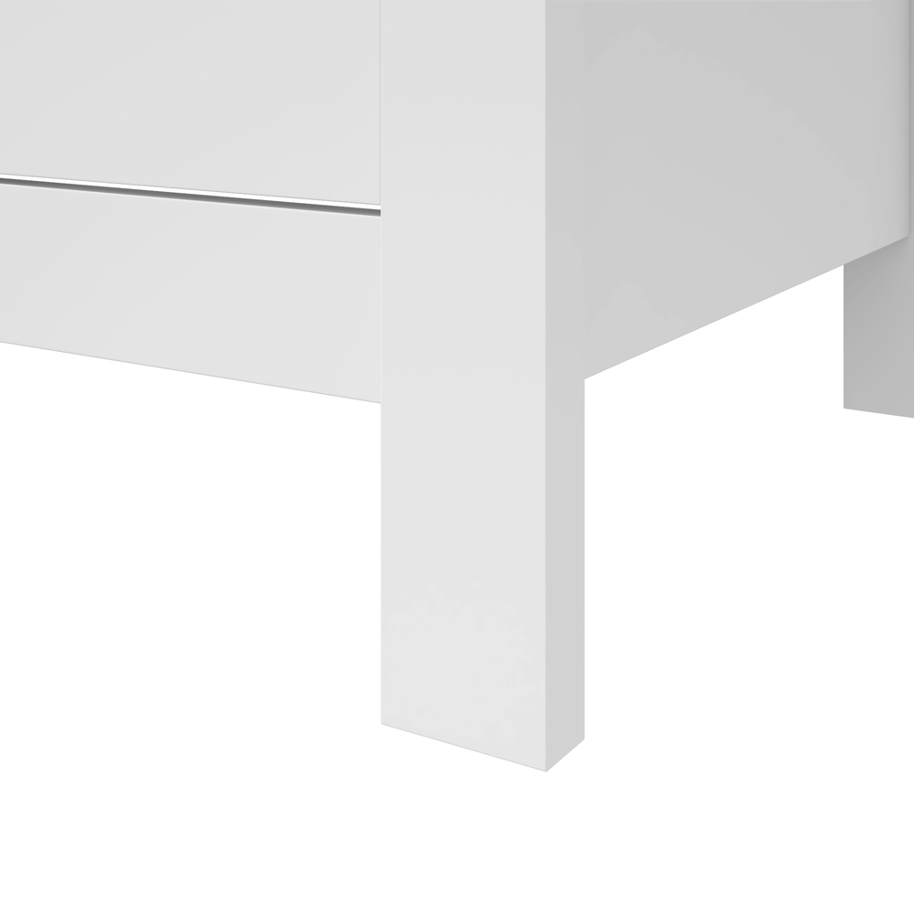 Mesa de Cabeceira 3 Gavetas Maggiore New - Lopas Branco