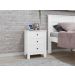 Mesa de Cabeceira 3 Gavetas Maggiore New - Lopas Branco