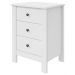 Mesa de Cabeceira 3 Gavetas Maggiore New - Lopas Branco