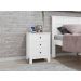 Mesa de Cabeceira 3 Gavetas Maggiore New - Lopas Branco