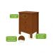 Mesa de Cabeceira 3 Gavetas Maggiore New - Lopas Frassino