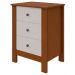 Mesa de Cabeceira 3 Gavetas Maggiore New - Lopas Frassino/Off White